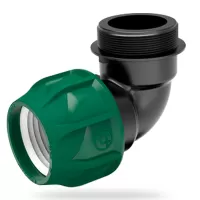 Компрессионная муфта Poelsan угловая с наружной резьбой 32 x ¾"