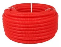 Труба защитная гофрированная D вн./нар. 25/28мм (красная)
