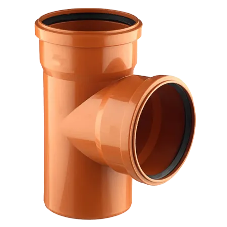 Тройник VALFEX 87.5⁰ градусов 110-110 для наружной канализации
