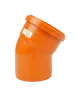 Отвод канализационный VALFEX 30 градусов 110 мм (оранжевый)