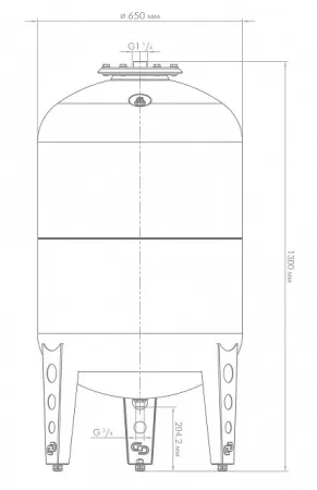 Расширительный бак для отопления ДЖИЛЕКС В 300