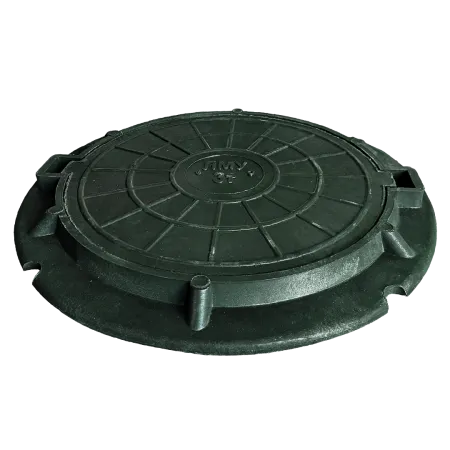 Люк полимер-песчаный легкий малогабаритный усиленный 30кН (ЗЕЛЕНЫЙ)