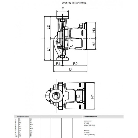 Циркуляционный насос DAB EVOSTA2 30-145/130 SOL ½